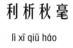 利析秋毫五行吉兇_利析秋毫成語(yǔ)故事