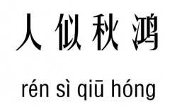 人似秋鴻五行吉兇_人似秋鴻成語(yǔ)故事